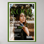 Cool Afstuderen Fake Magazine Hoesje Groen foto Poster (Voorkant)