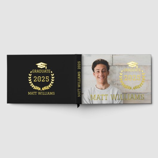 Cool Afstuderen Foto Keepsake Graduation Party Fol Gastenboek (Volledig)