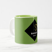 Cool Afstuderen Keepsake Gift Tweekleurige Koffiemok (Voorkant links)