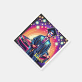 Cool Afstuderen man met mooie auto op maat Servet (Hoek)