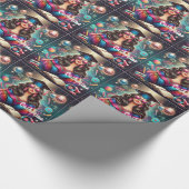 Cool Afstuderen Meisje Disco Party Custom Cadeaupapier (Hoek)