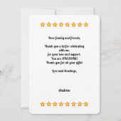 Cool Afstuderen Super Afstudeerder bewerkbaar Bedankkaart (Achterkant)