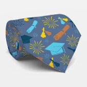 Cool Afstuderen Thema Blue Stropdas (Opgerold)