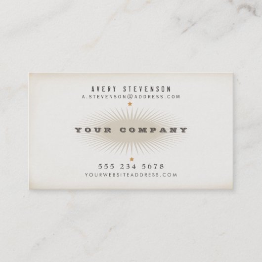 Cool Aged  Stijl Typografie Visitekaartje (Voorkant)