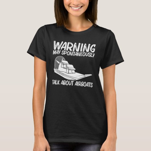 Cool Airboot for Men Airboat Racing Vliegtuig T-shirt (Voorkant)