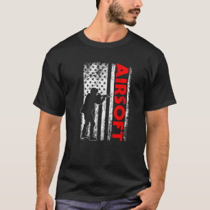 Cool Airsoft Pistool Verenigde Staten Vlag Amerika T-shirt