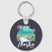 Cool Alaska Cruise 2023 Familie Vriend Groep Reize Sleutelhanger (Voorkant)