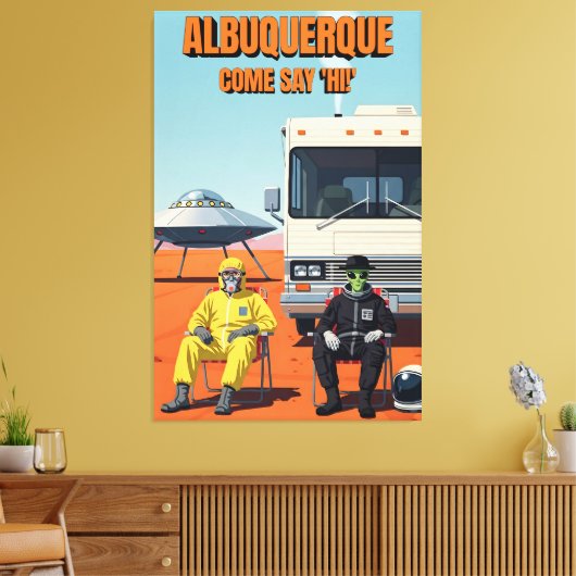 Cool Albuquerque UFO Canvas Afdruk (Insitu (Woonkamer))
