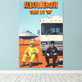 Cool Albuquerque UFO Canvas Afdruk (Insitu (Houten vloer))