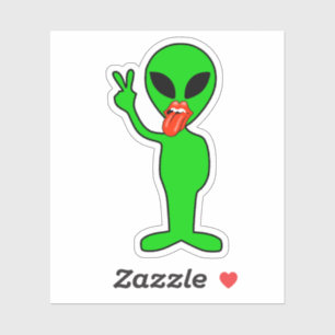Cool alien sticker