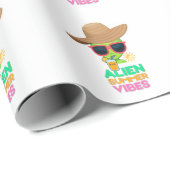 Cool Alien Zomer Vakantie Sfeer Cadeaupapier (Rol Hoek)