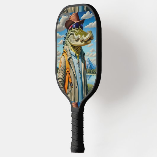 Cool Alligator Hiking Abstract Pickleball Paddle (Links)
