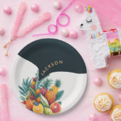 Cool Alligator Krokodil Tropisch Verjaardagsfeest Papieren Bordje (Feest)