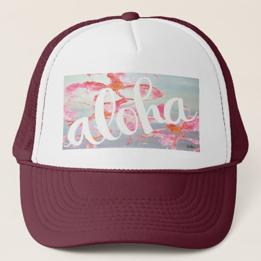 Cool Aloha Trucker Hoed Pet (Voorkant)