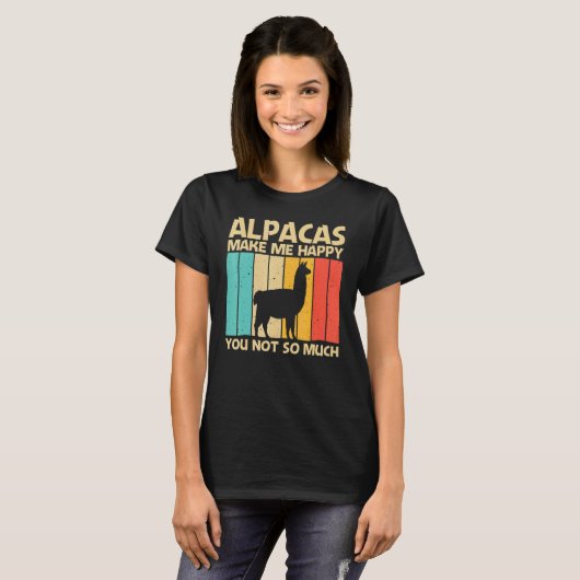 Cool Alpaca For Men Women Peruvian Animal Alpaca   T-shirt (Voorkant volledig)