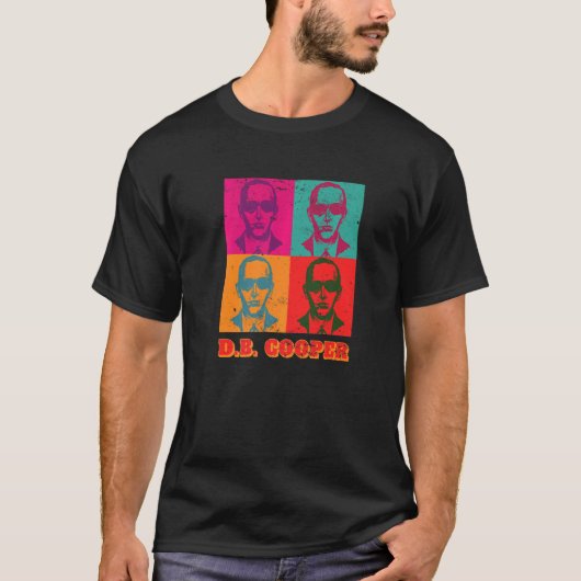 Cool als DB Cooper Pop 1971 Retro Skyjacking Histo T-shirt (Voorkant)