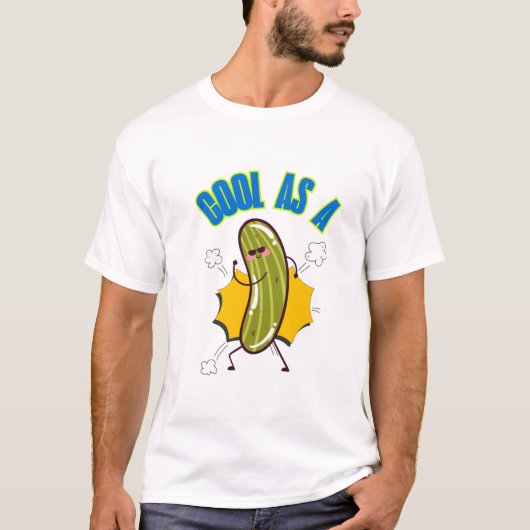Cool als een komkommer zinnen slang idioom grappig t-shirt (Voorkant)