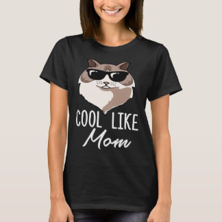 Cool als mama Ragdoll kat moeder kerst T-shirt
