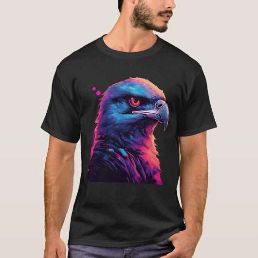 Cool American Bold Eagle beroemd gemaakt door Synt T-shirt (Voorkant)