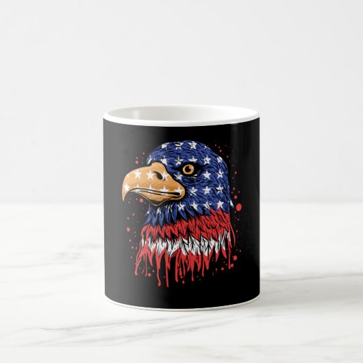 Cool American Flag Eagle Art - Amerikaanse vlag Koffiemok (Center)
