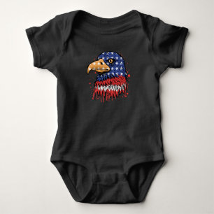 Cool American Flag Eagle Art - Amerikaanse vlag Romper