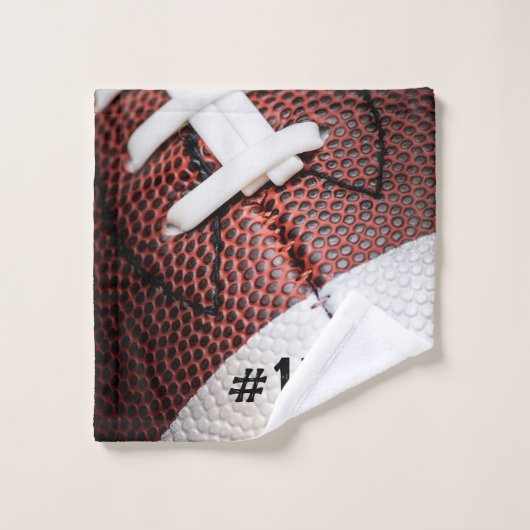 Cool American Football close-up foto Bad Handdoek (Wasdoekje)