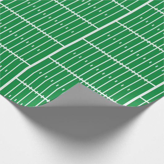 Cool American football green pitch Cadeaupapier (Hoek)