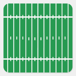 Cool American football green pitch Vierkante Sticker