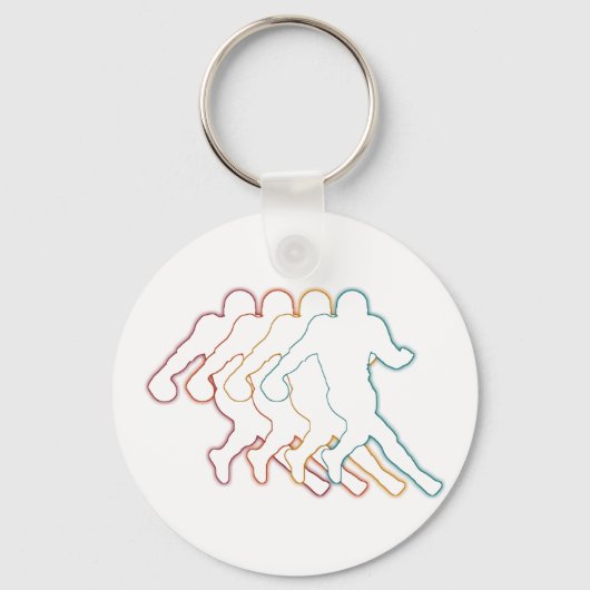 Cool American Football Player Artwork Sleutelhanger (Voorkant)