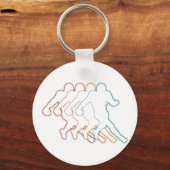 Cool American Football Player Artwork Sleutelhanger (Voorkant)