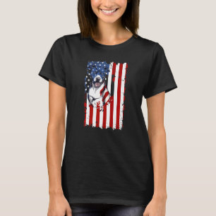 Cool American Pitbull Amerikaanse Vlag Pitbulls Am T-shirt