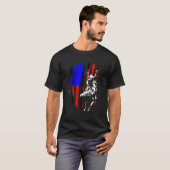 Cool American Rodeo Bull Rider Design Mannen Women T-shirt (Voorkant volledig)