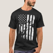 Cool American US Flag Pheasant Hunting T-shirt (Voorkant)