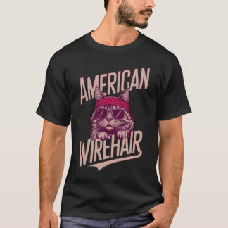 Cool American Wirehair Cat T-shirt