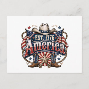 Cool Amerika 1776 Patriottisch Briefkaart