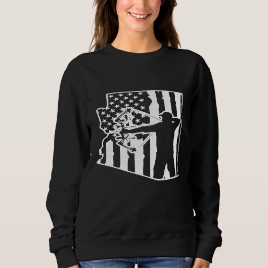 Cool Amerikaanse Vlag Arizona Boogschieten Bow Jag Trui (Voorkant)