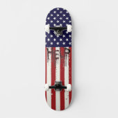 Cool Amerikaanse Vlag Hulp Skateboard! Persoonlijk Skateboard (Voorkant)