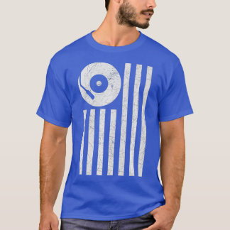 Cool  Amerikaanse vlag Platenspeler DJ Shirt