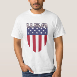 Cool Amerikaanse Vlag Schild U.S.A Patriottisch T-shirt