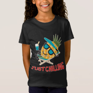 Cool ananas fruit Chilling Grappige Kawaii Zomer T-shirt