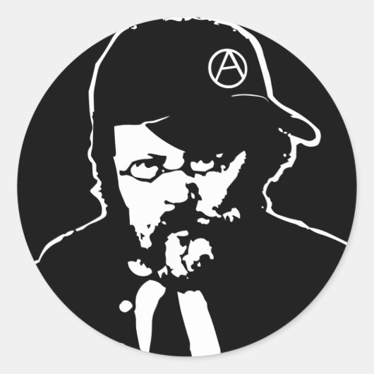 Cool Anarcho Proudhon Sticker (Voorkant)