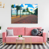Cool and Breezy in Hollywood Beach Canvas Afdruk (Insitu (Woonkamer))