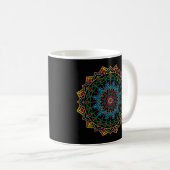 Cool and Colorful Mandala Floral Pattern Koffiemok (Voorkant rechts)