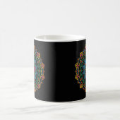 Cool and Colorful Mandala Floral Pattern Koffiemok (Center)