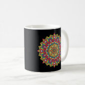 Cool and Colorful Mandala Floral Pattern Koffiemok (Voorkant rechts)