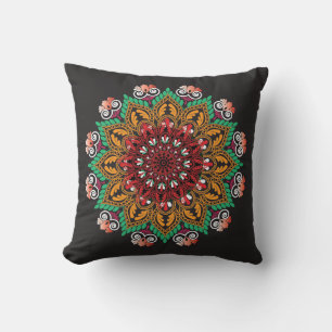 Cool and Colorful Mandala Floral Pattern Kussen