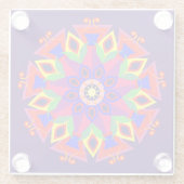 Cool and Colorful Mandala Pattern Flames Glazen Onderzetter (Achterkant)