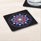 Cool and Colorful Mandala Pattern Kartonnen Onderzetters (Schuin)