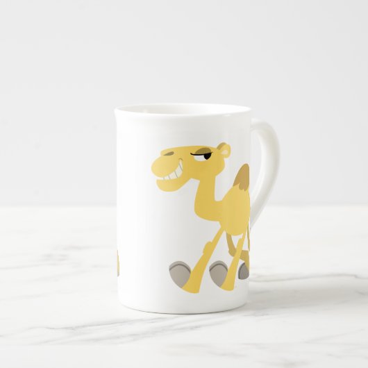 Cool and Cute Cartoon Camel Bone China Mok (Voorkant rechts)