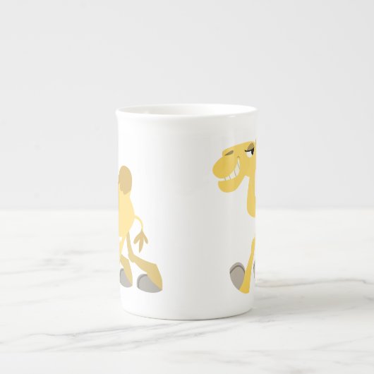 Cool and Cute Cartoon Camel Bone China Mok (Voorkant)
